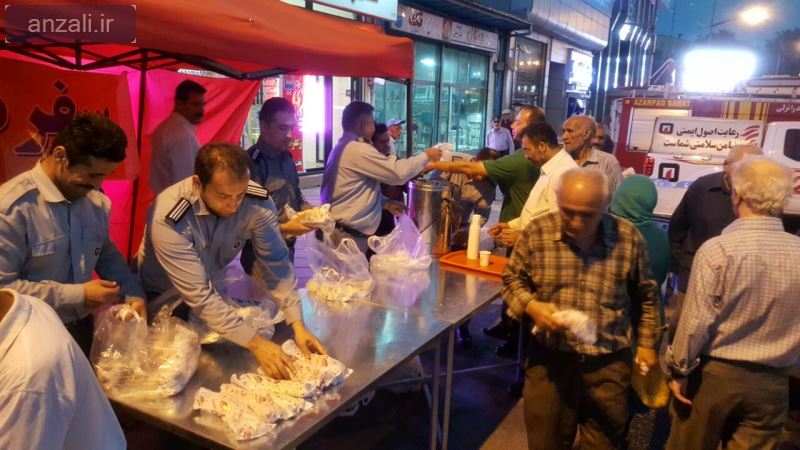 رونمایی از سردیس شش سردار شهید انزلی در مراسم وداع با ماه مبارک رمضان