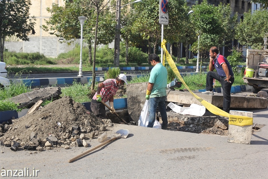 گزارش شهرداري بندرانزلي در خصوص آبگرفتگي معابر و تمهيدات لازم در اين خصوص