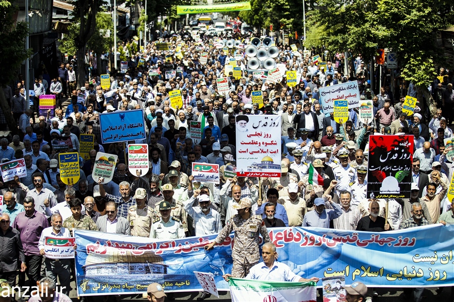 گزارش تصویری راهپیمایی روز جهانی قدس در بندرانزلی