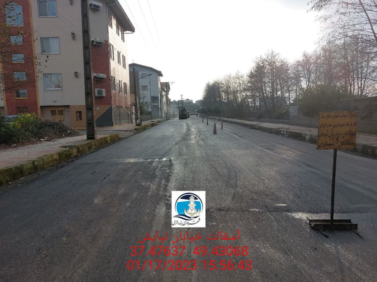 آسفالت خیابان نیایش، کوی شاهدان و کوچه تختی